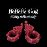 Fester HoHoHo-C-Ring aus Platinsilikon in Metallic Cerise von Love Smiths