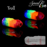 Troll Layered Pride Regenbogen-Silikonstroker mit Schwarzlichtleuchten