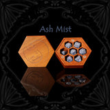 Set de dés en acrylique Ash Mist gris fumé pour les campagnes dark fantasy sur table