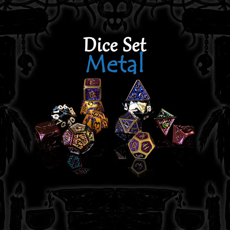 Arcane Relics metalen fantasydobbelstenenset voor spelers van Dungeons & Dragons en tabletop-RPG's
