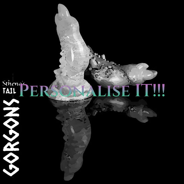 Personaliseer de Gorgons Stheno’s Tail siliconen fantasydildo met een eigen kleurontwerp.