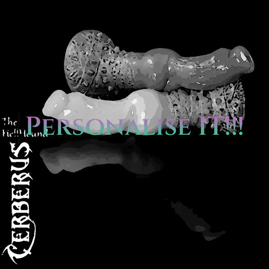 Personalizza il dildo fantasy Cerberus HellHound in silicone con colori custom e design di toy mostruoso realizzato su ordinazione