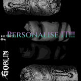 Personalised Goblin silicone masturbator colour preview showing the fantasy creature design, textured entrance and custom colour options