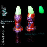 Consolador alienígena Galactic Fist de fantasía en color Épico rojo, morado y verde fosforescente.