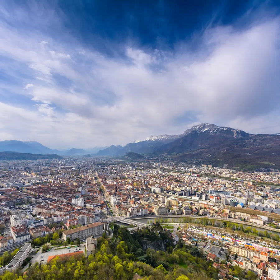 Vogelperspektive auf Grenoble