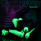 Masturbatori fantasy Halloween fosforescenti al buio in verde, viola e nero
