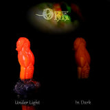 Dildo Halloween Ork en silicone, fait main dans des couleurs saisonnières orange et noires