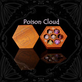 Set de dés verts en acrylique Poison Cloud pour roublards, alchimistes et joueurs de RPG sur table