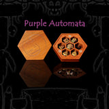 Zevendelige metalen fantasy-RPG-dobbelstenenset met D20, D12, D10, D8, D6, D4 en een percentieldobbelsteen