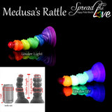 Medusa’s Rattle rainbow silicone dildo handmade by Love Smiths