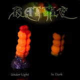 Dildo fantasy Halloween Rattle en silicone avec coulée de couleurs saisonnières