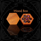 Set coloré de 7 dés RPG en acrylique comprenant D20, D12, D10, D8, D6, D4 et dé de pourcentage